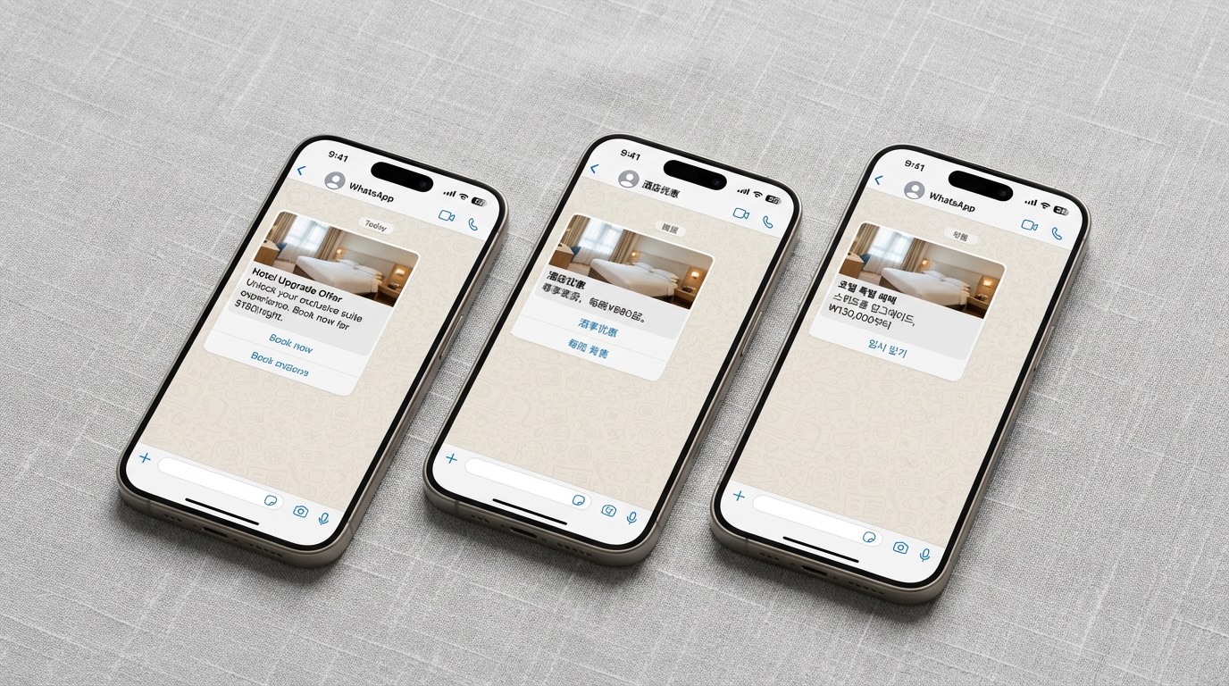 多言語スマホ並び