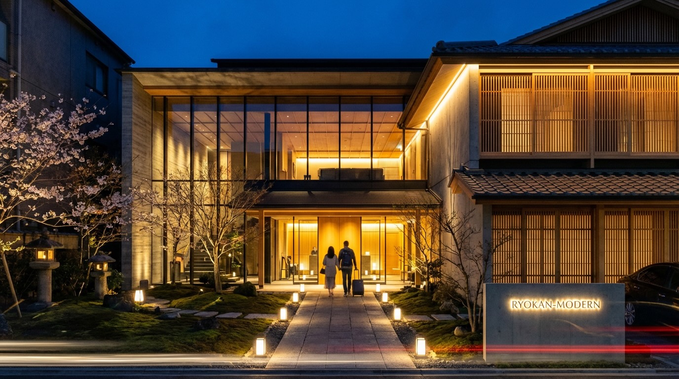 夜のラグジュアリーホテル