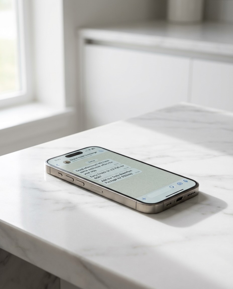 WhatsAppアップセル画面